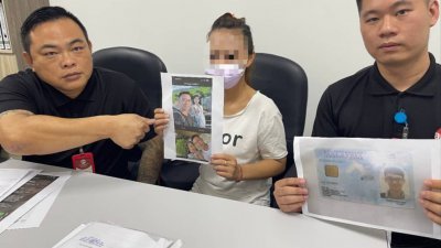 林俊仁（左起）将协助欧阳女士协调儿子的债务，呼吁讨债者不要骚扰欧阳女士。