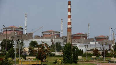 乌克兰最大的核电站——扎波罗热核电站。（图取自路透社）