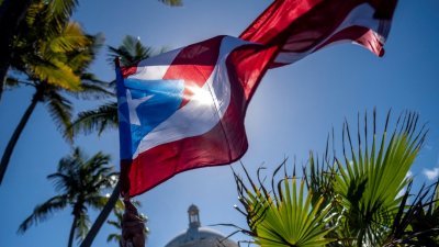美国众议院周四通过法案，让波多黎各可重新定义自己的政治归属。图为代表波多黎各的旗帜。（路透社档案照）