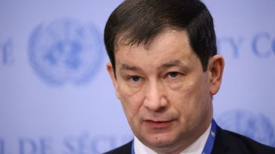 俄罗斯常驻联合国第一副代表波利扬斯基。（图取自路透社）