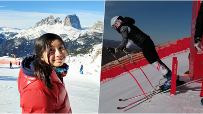年仅17岁的大马高山滑雪女将艾露盈沙烈胡丁成功以2分12秒28的成绩，完成其个人生涯的冬奥首秀，并在82名选手中位居第38位。（图取自大马奥委会）