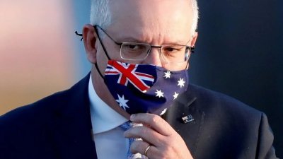 澳洲总理莫里森强调，封城的日子已经结束了，澳洲将要往前走，不会走回头路。（档案照）