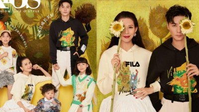 蔡少芬与张晋夫妻此前带著3个子女一起拍摄全家福，孩子们的超高颜值获得网民的赞赏。