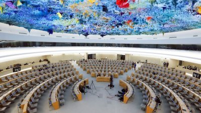 位于瑞士日内瓦的联合国总部，人权理事会惯用的开会地点。（图取自路透社）