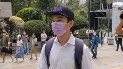 被控暴动及袭警罪的香港中学生曾志健。（图翻摄自香港电台网站）