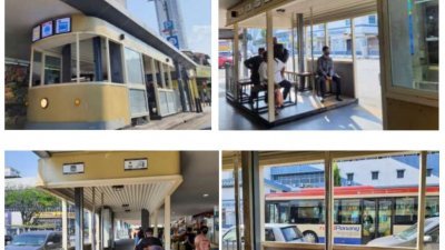 吉灵万山巴刹前的巴士站，槟岛市政厅将在提升计划中增设图书馆概念。