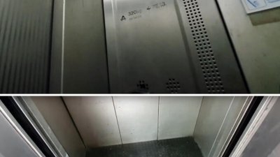 电梯空间太小阻碍救援工作。（档案照）