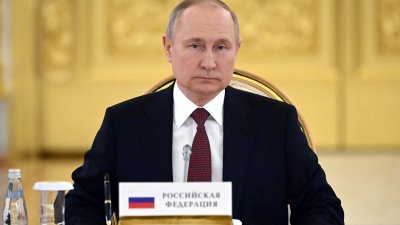 俄罗斯总统普京周一在莫斯科克里姆林宫，出席集体安全条约组织峰会。（图取自俄罗斯卫星通讯社/路透社）