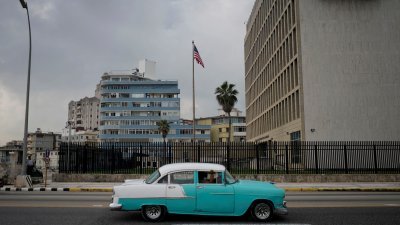 位于古巴首都哈瓦那的美国大使馆。（路透社档案照）
