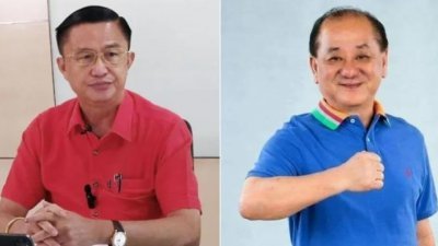 郑修强（左起）与吴池池日前相继宣布退党。