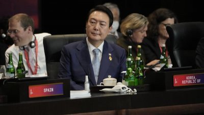 韩国总统尹锡悦上周二出席印尼巴厘岛举行的G20峰会会议。（图：路透社）