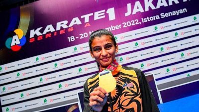 沙玛拉拉妮成功在印尼雅加达空手道（K1）A系列锦标赛拿下女子50公斤以下组手项目的金牌。