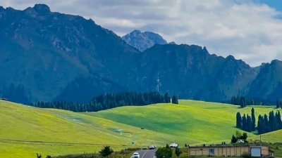 据社群平台小红书上的用户推荐，新疆一处名为江布拉克的观光景点与瑞士自然景色相似，被网民称为小瑞士。（图取自网络）