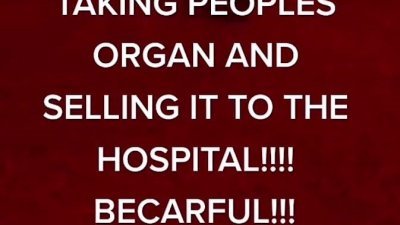 社交媒体TikTok流传，有国人在柔佛州遭绑架摘器官贩售给医院的视频，柔州警方驳斥上述虚假谣言。（柔州警方）