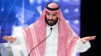 沙地王储穆罕默德上周日在首都利雅得宣布“全球供应链韧性计划”。（图取自路透社）