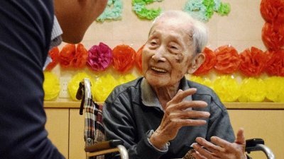 日本最高龄男性上田干藏过世，享年112岁。（图取自网络）

