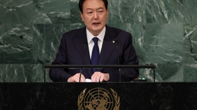 韩国总统尹锡悦20日，在纽约参与第77届联合国大会并发表演说。（路透社档案照）