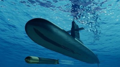 俄罗斯的自动无人潜航器“波塞冬”核鱼雷，使用最先进科技、装载一亿吨当量的核弹头，其威力无限，也被西方称为“末日武器”。俄罗斯总统普京于2018年宣称拥有这种核武器。（图取自网络）