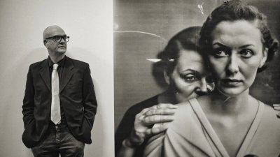德国摄影艺术家埃尔达格森（左）的《THE ELECTRICIAN》黑白肖像作品获选为“索尼世界摄影大奖”创意类冠军，但自爆这是人工智能（AI）生成的，拒绝受奖。（图取自网络）