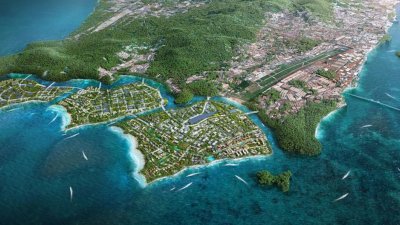 槟岛南部填海计划的环评报告已获批准，并将在未来进行填海工程，计划填出三座岛屿。