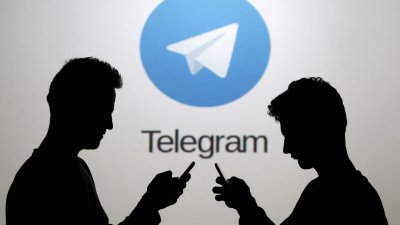 即时通讯软件Telgram示意图。（图取自路透社）