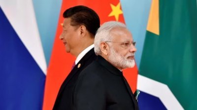 中国国家主席习近平（左）和印度总理莫迪。（图取自路透社）