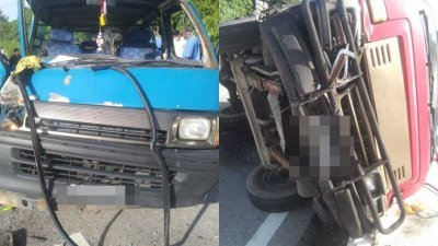 峇都加湾体育场路周三早上发生车祸，一辆罗里与一辆厂工客货车相撞。