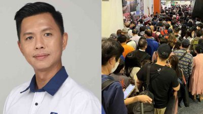王庭顺质问，槟城国际机场有12个移民局入境柜台，为什么只有5个在操作？