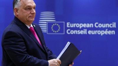匈牙利总理欧尔班周四出席在比利时布鲁塞尔举行的欧盟峰会。（图取自路透社）