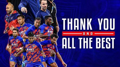 柔佛达鲁塔克欣（JDT）球队在面子书专页贴文宣布重组，并向曾为球队作出贡献的教练以及球员们表示感谢。