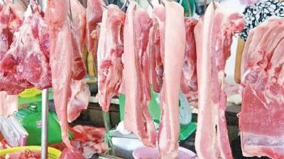 尽管从2月11日至14日，近打区市场上将没有新鲜猪肉供应，但并未出现消费者抢购猪肉现象。(示意图)