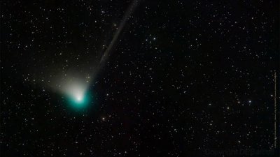 美国太空总署（NASA）网站发布去年3月初天文学家在兹威基瞬变设施，使用广角巡天相机发现的C/2022 E3（ZTF）彗星。

