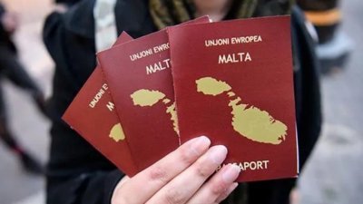 马耳他护照示意图。（图取自法新社）