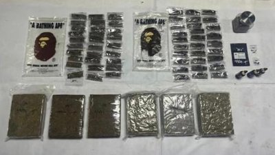 霹雳州警方在取缔行动中，起获价值超过2万令吉的疑似大麻毒品。