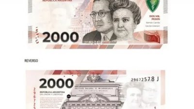 阿根廷当地时间周一提前流通2000比索面额新纸币。（图取自布宜诺斯艾利斯《先驱报》）
