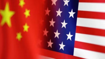 中国和美国国旗。（路透社档案照）