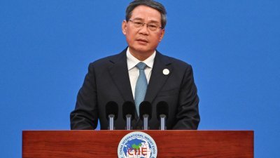 中国国务院总理李强周日出席第6届中国国际进口博览会的开幕仪式，并发表主旨演讲。（图取自法新社）