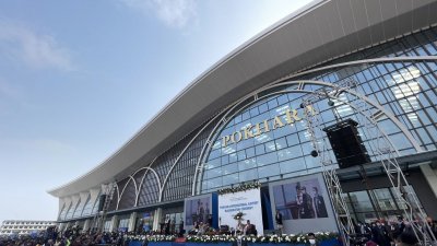 中国援建的尼泊尔博克拉国际机场，今年1月1日举行盛大投运仪式。（图取自中国驻尼泊尔大使馆）