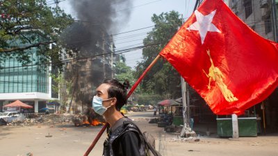 缅甸冲突示意图。（图取自路透社）
