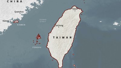 台湾地图。（图取自路透社）