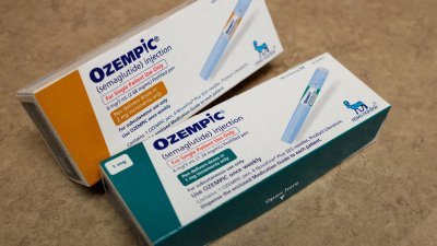 丹麦诺和诺德公司（Novo Nordisk）的Ozempic品牌糖尿病药物一毫克预填式注射笔药盒。（路透社档案照）