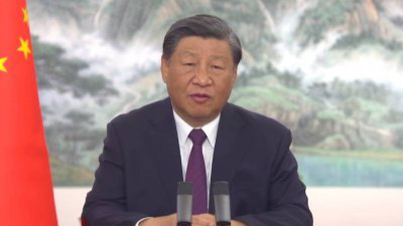中国国家主席习近平周六在中国国际服务贸易交易会全球服务贸易峰会发表视频致词。（图截自央视新闻）