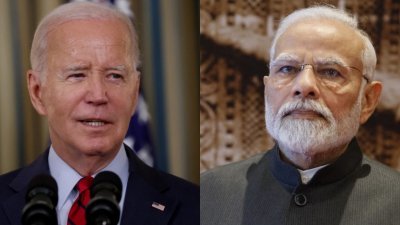 美国总统拜登（左）和印度总理莫迪。（图取自路透社和法新社）