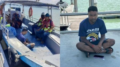 一名印裔青年在槟城大桥坠海，所幸被渔民发现，将其救起。
