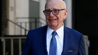 92岁的亿万富翁、媒体大亨梅铎（Rupert Murdoch）。（路透社档案照）