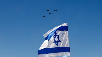 以色列国旗示意图。（图取自路透社）