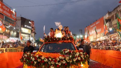印度总理莫迪到中央邦贾巴尔普尔举行竞选活动。（图取自莫迪X帐号）