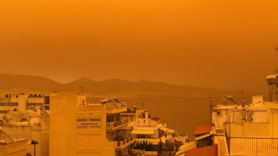 6年来最强沙尘暴！　希腊天空昏黄如火星殖民地