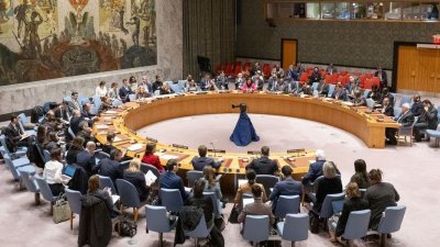 联合国安理会召开会议讨论中东局势，包括巴勒斯坦问题。（图取自联合国新闻网）