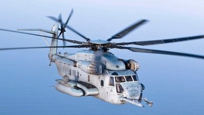 图为同款的CH-53E直升机。
